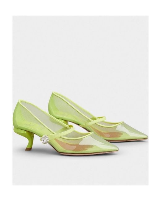 Roger Vivier Green Virgule Babies Pumps