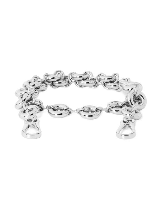 Loewe White Thick Multi-Ring Chain Bracelet
