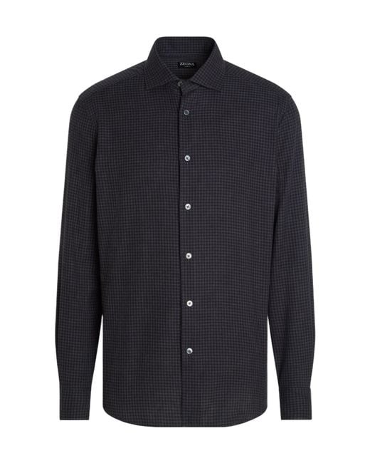 Zegna Blue Cashco Shirt for men