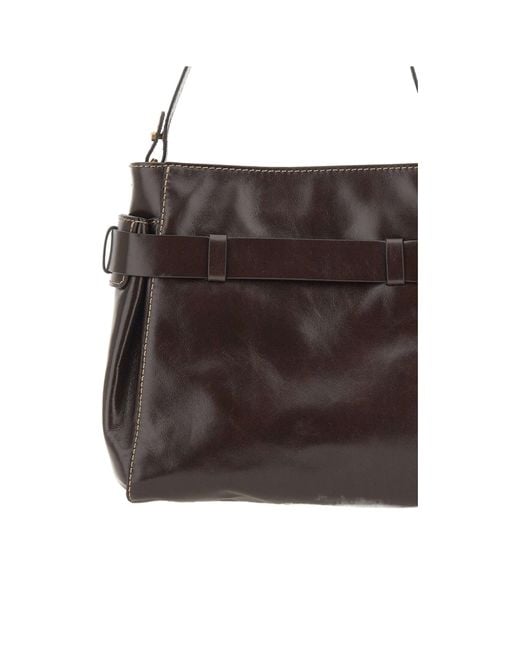 Gianni Chiarini Black Miranda Belted Shoulder Bag