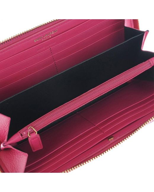 Saint Laurent Pink Zip Wallet