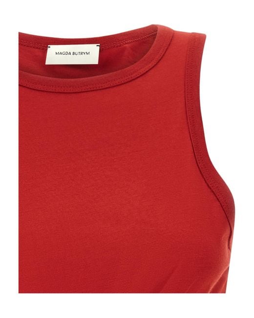 Magda Butrym Red Sleeveless Vest