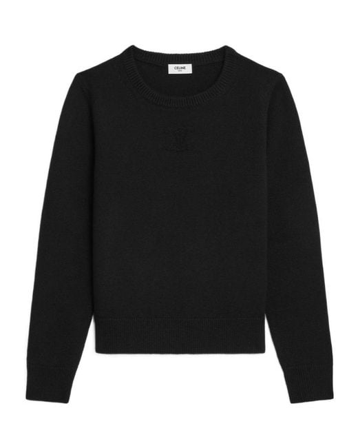 Céline Black Crew Neck Sweater