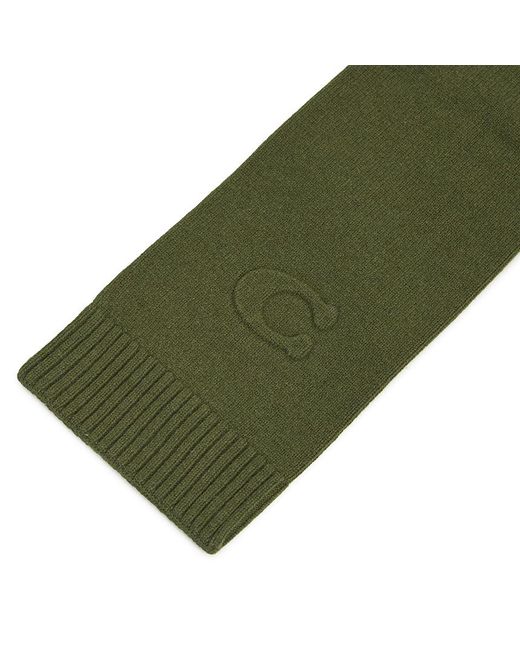 COACH Green Embossed Knit Muffler for men