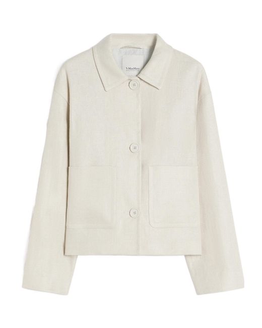 Max Mara White 'S Smmdattero Button-Up Jacket