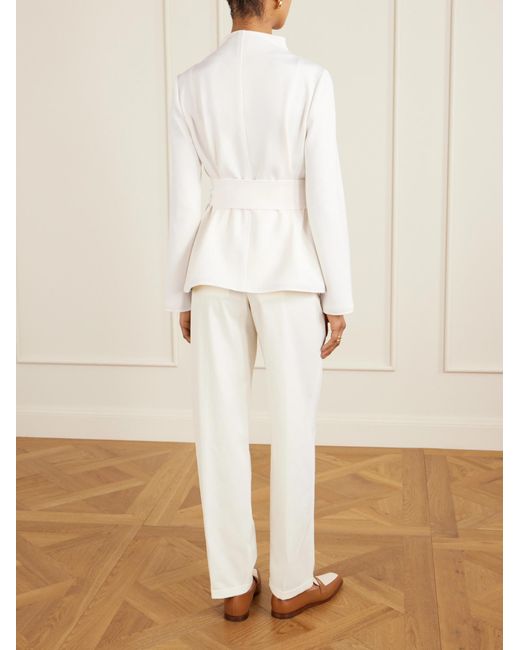 Max Mara White Mxptalamo Button Jacket