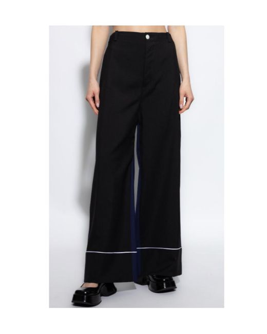 Marni Black High Waisted Wide-Leg Trousers