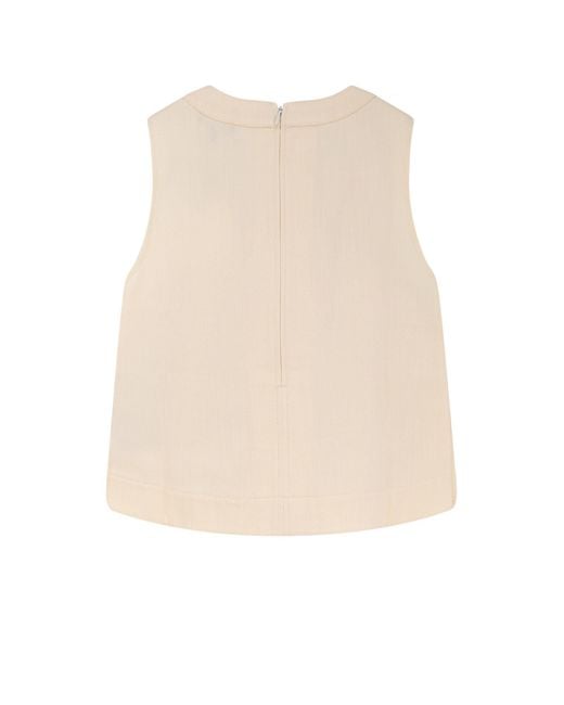 Soeur Natural Pampa Sleeveless Boxy Top