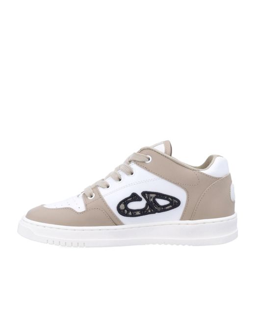 Dior White Lace-Up Sneakers
