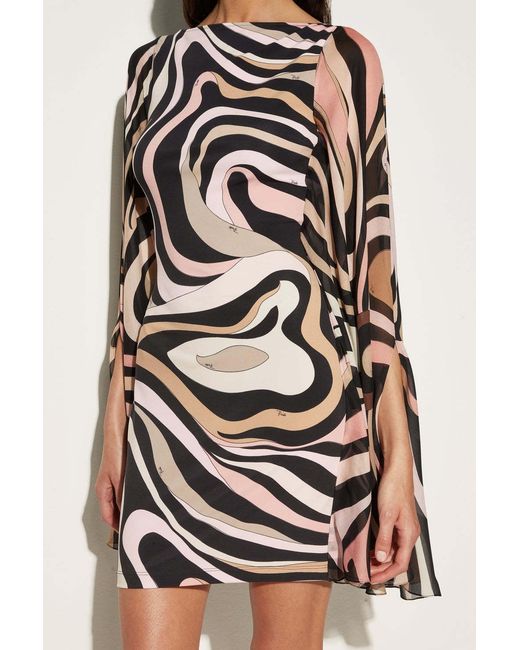 Emilio Pucci Black Pucci Marmo Kaftan