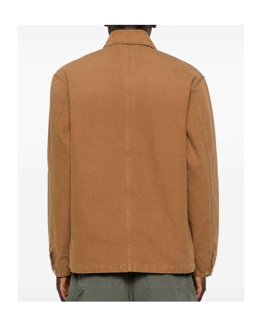 Carhartt Brown Logo Patch Michigan Coat for men