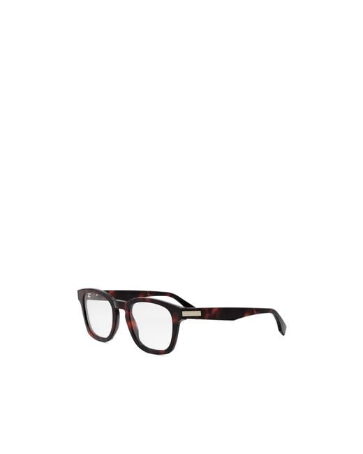 Fendi White Geometrically Framed Flat Mirror for men