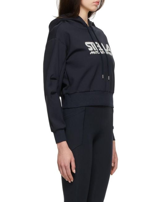 Stella McCartney Blue Scuba Drawstring Hoodie