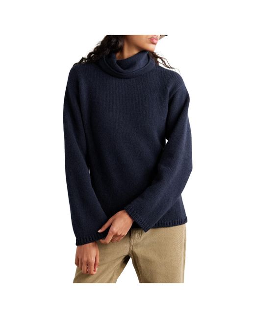 The Elder Statesman Blue Cashmere Turtleneck Sweater