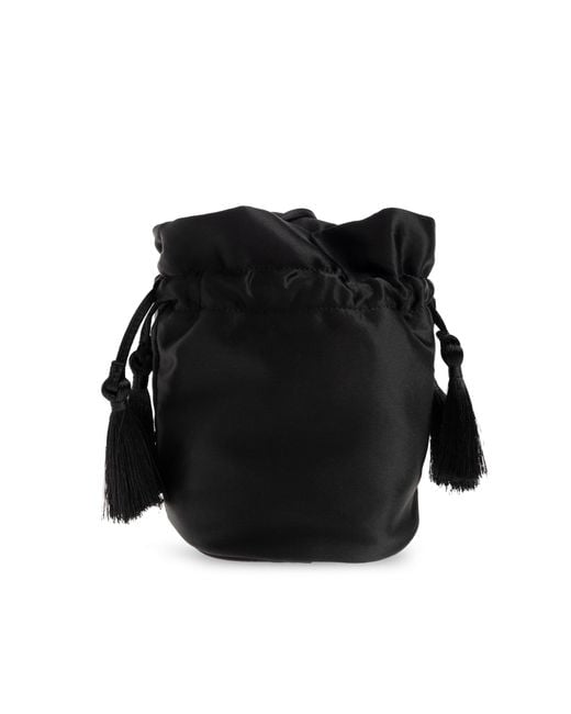 By Malene Birger Black Landinna Tassel-Detail Bucket Bag