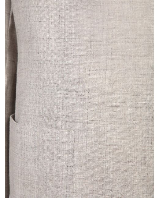 Canali Gray Two-Button Blazer for men