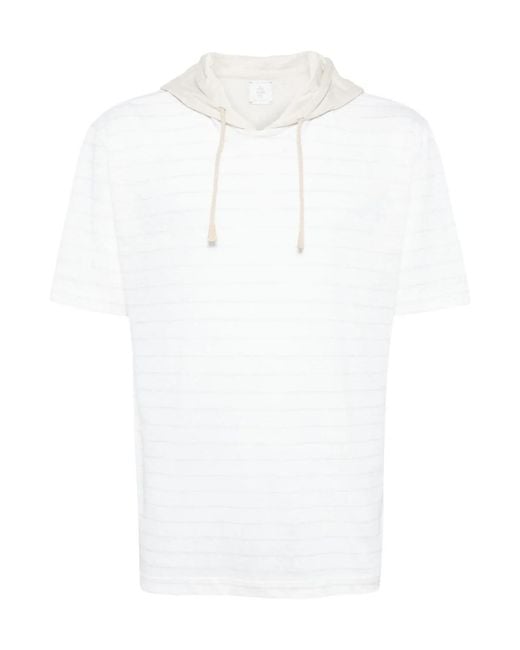 Eleventy White Round Neck T-Shirt for men