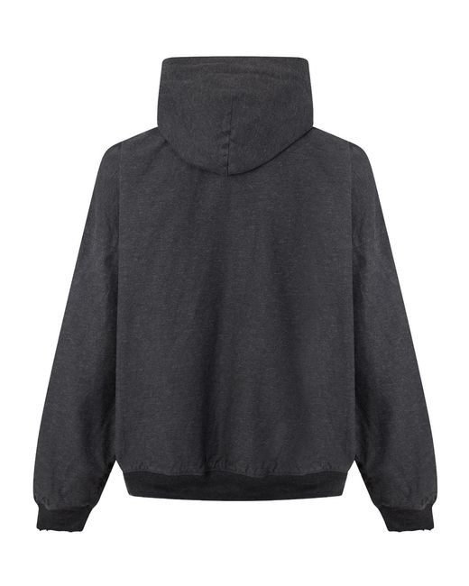 Balenciaga Gray Denim Zp Jkt Sn54 for men