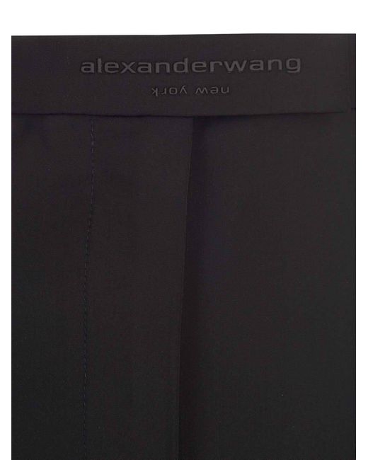 Alexander Wang Black Logo-Embroidered Pencil Skirt