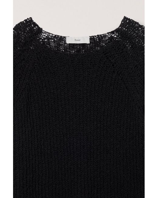 DUNST Black Open-Knit Sweater