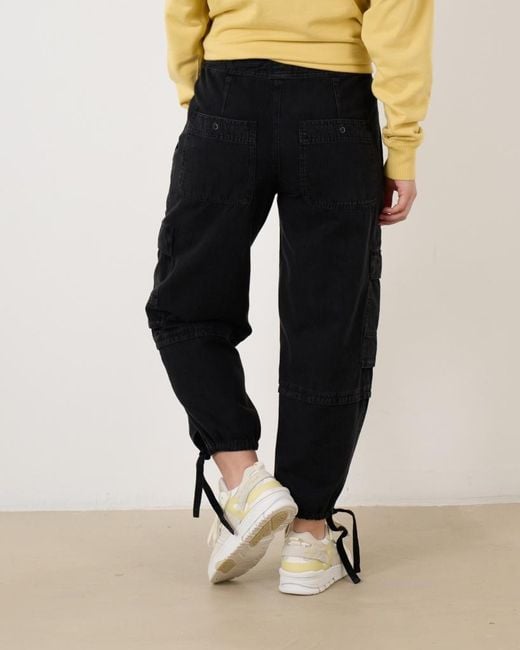 Isabel Marant Black Ivy Tapered Cargo Jeans
