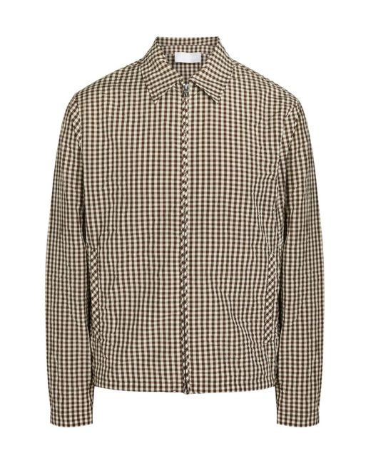 Moncler Brown Plaid Jacket for men