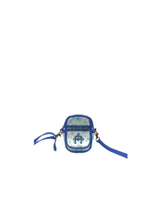 Chrome Hearts Blue Zipper Shoulder Bag for men