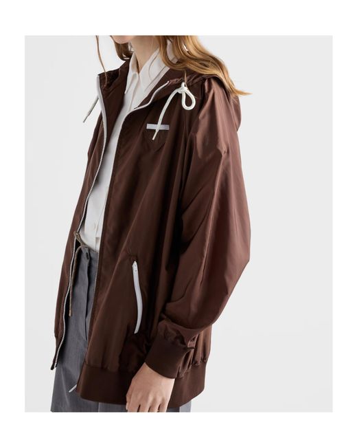 Prada Brown Lightweight Re-Nylon Raincoat