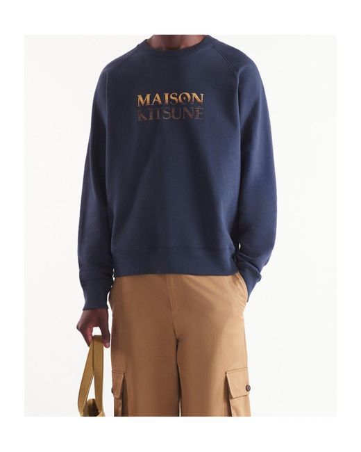 Maison Kitsuné Blue Maison Kitsuné Gradient Oversize Sweatshirt for men