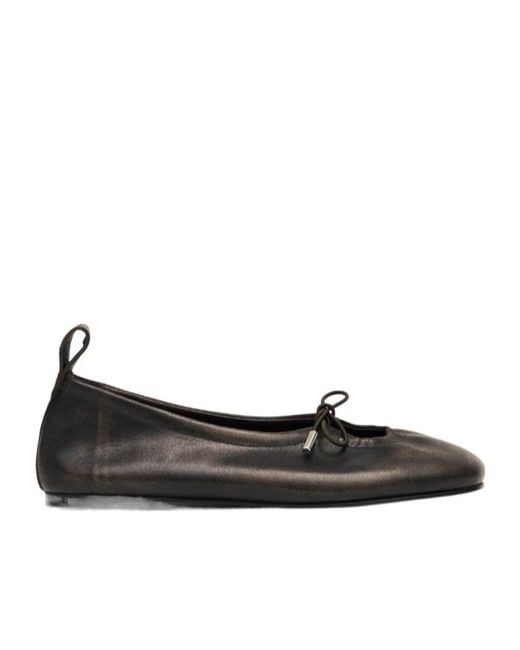 Alohas Black Rosalind Bow Ballet Flats