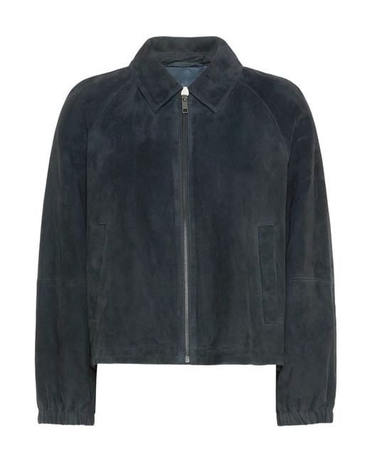 Weekend by Maxmara Blue Suede Jacket