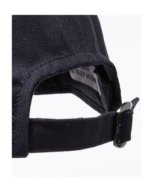 Maison Kitsuné Blue Printed Hat for men