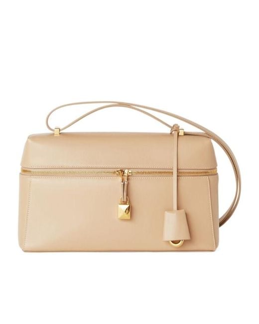 Loro Piana Natural Zip-Open Shoulder Bag
