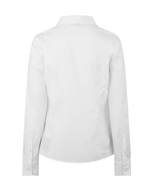 Boss White Pointcollar Longsleeve Shirt