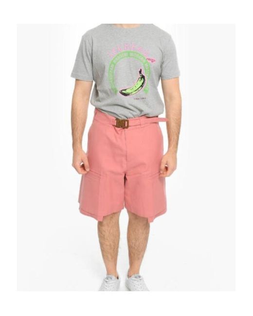 Dior Red Homme Buckle Cargo Shorts for men