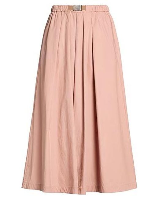Brunello Cucinelli Pink Solid Color Flared Skirt