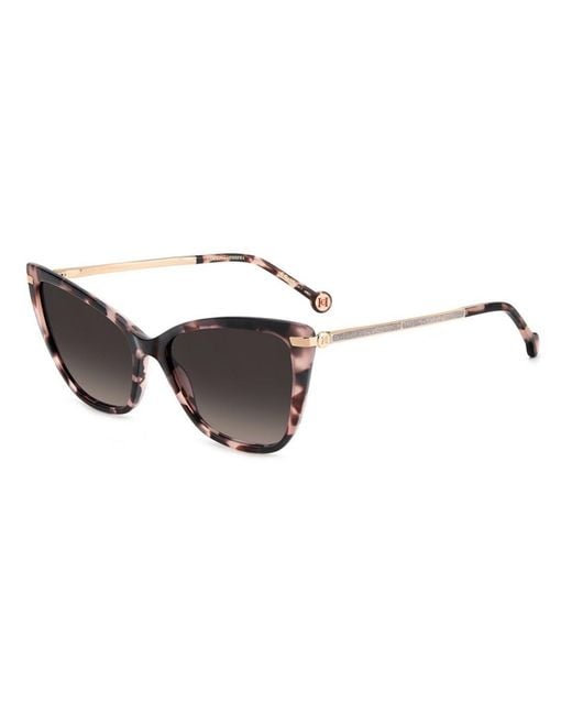 Carolina Herrera White Cat Eye Full Rim Sunglasses