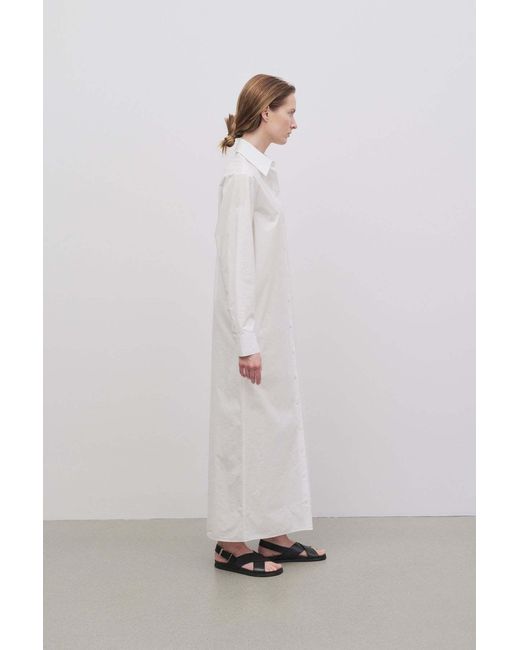 The Row White Izumi Cotton Dress