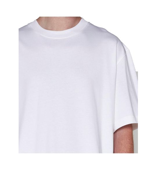 Studio Nicholson White Lay Logo Printed Crewneck T-Shirt for men