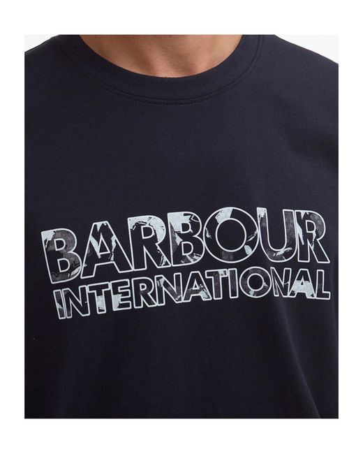 Barbour Blue Printed T-Shirt for men