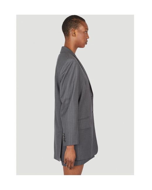 Max Mara Blue Striped Suit Jacket