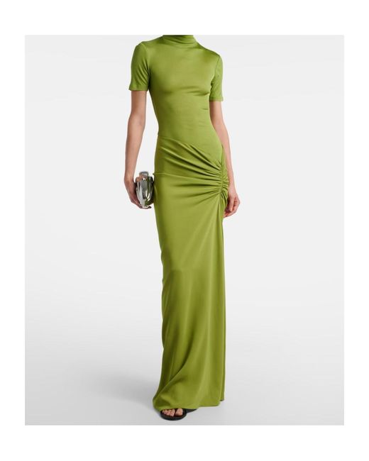 Christopher Esber Green Pleated Detail Dress