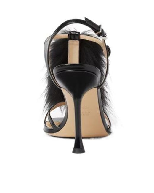 Fendi Black Noir Leather Sandals
