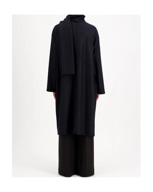 Harris Wharf London Blue Scarf Coat Cashmere Blend