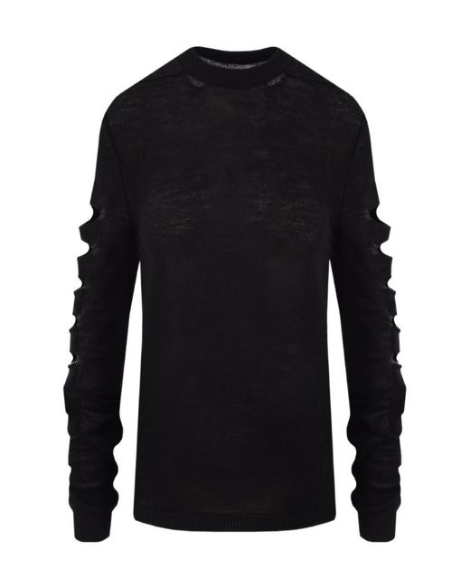 Rick Owens Black Spartan Biker Knitted Jumper