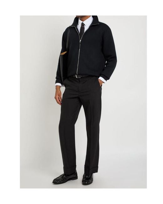 Tom Ford Black High-Neck Wool-Blend Jacket for men