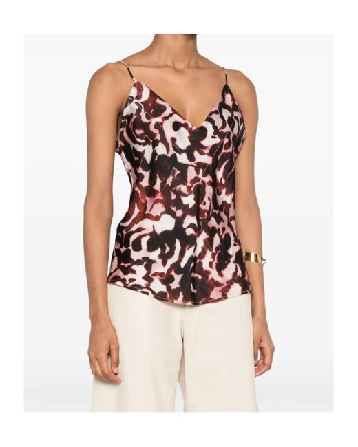 Forte_forte Red Graphic-Print Top
