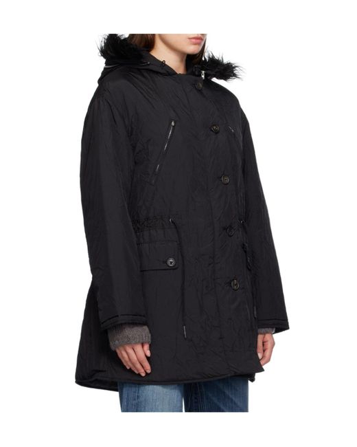Our Legacy Black Subtle Parka Coat