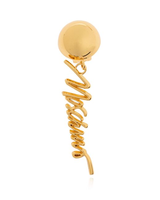 Moschino Metallic Logo Clips