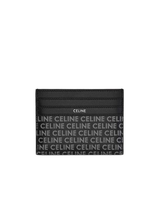 Céline Black Logo Card Bag for men